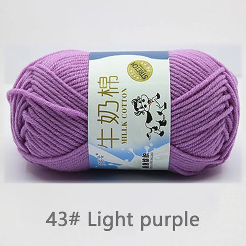 50Gram/Set Milk Cotton Yarn Crochet Line High-quality 5 Strand Milk