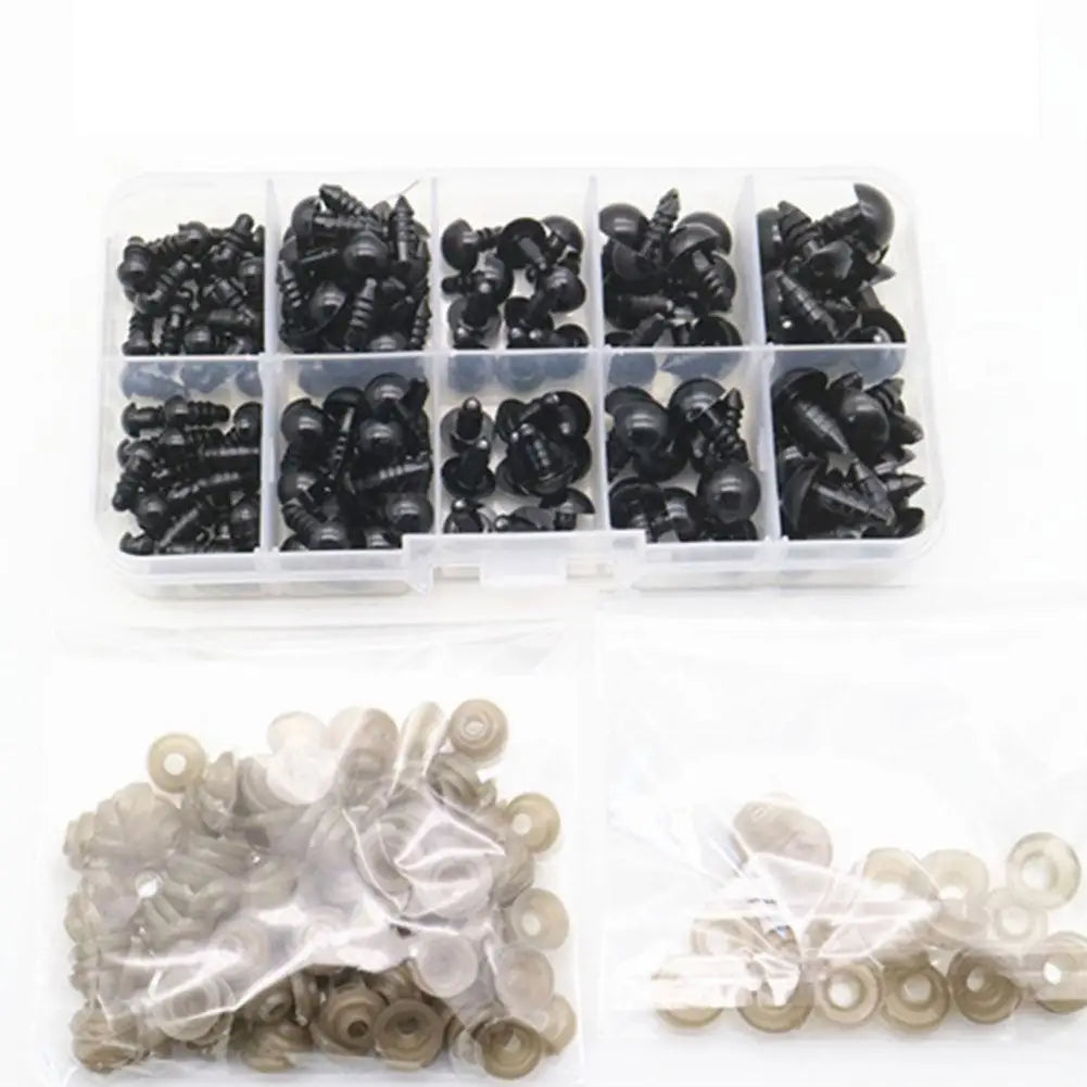 150pcs DIY Doll Safety Eyes Multiple Sizes DIY Craft Stuffed Animals