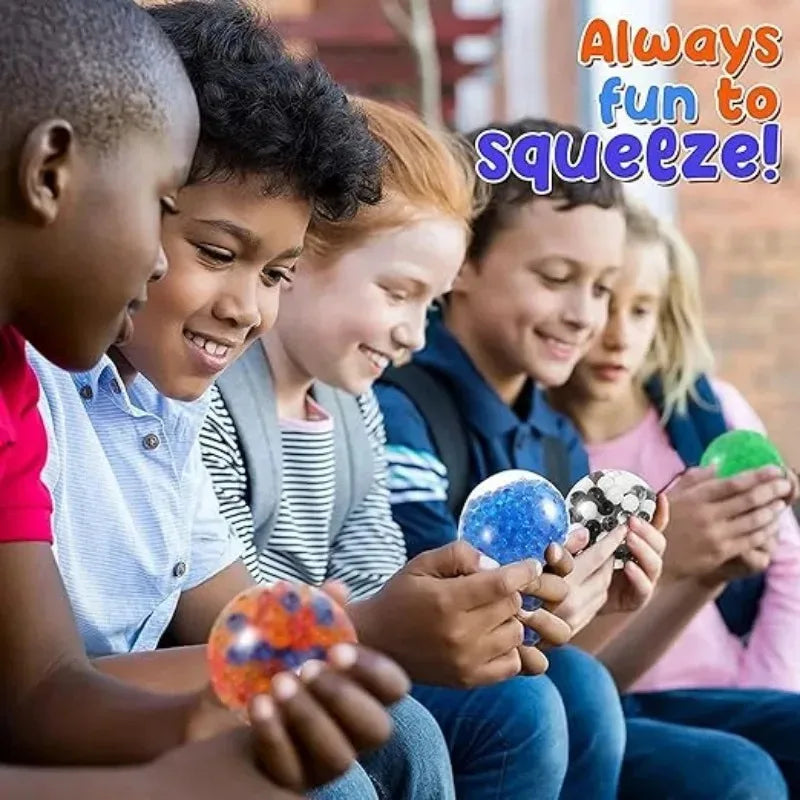 Rainbow Squeeze Ball Set (6PCS), Mini Durable Stress Relief Balls,