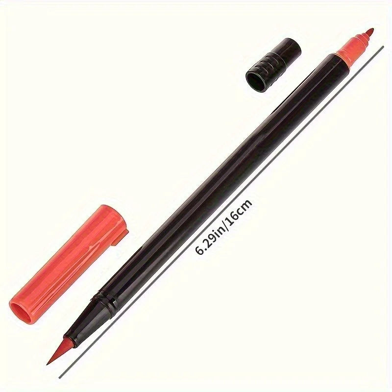 Vibrant Double-Ended Watercolor Markers – Art Set for Drawing
