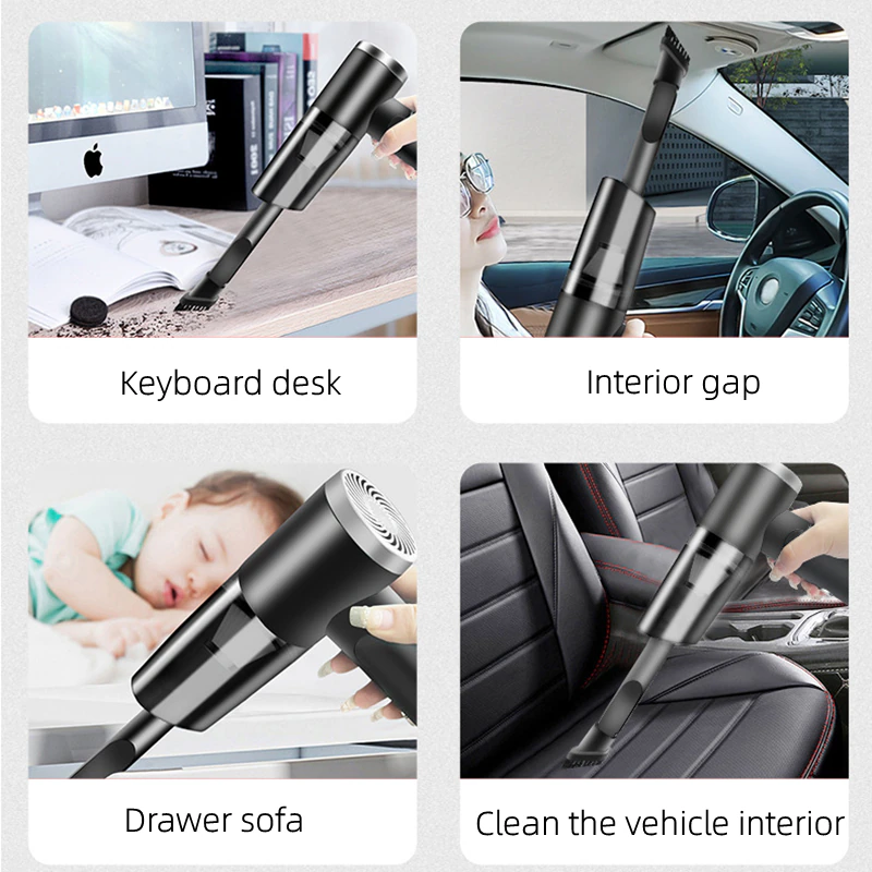120W Cordless Handheld Vacuum Cleaner Small Mini Portable Car Auto