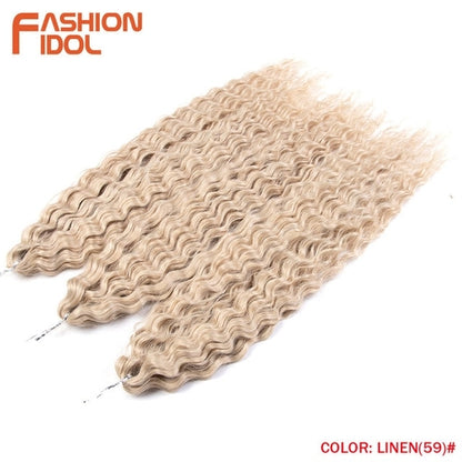 Synthetic Curly Hair 24 Inch Water Wave - Synthetic Braiding Hair(for