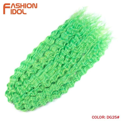 Synthetic Curly Hair 24 Inch Water Wave - Synthetic Braiding Hair(for