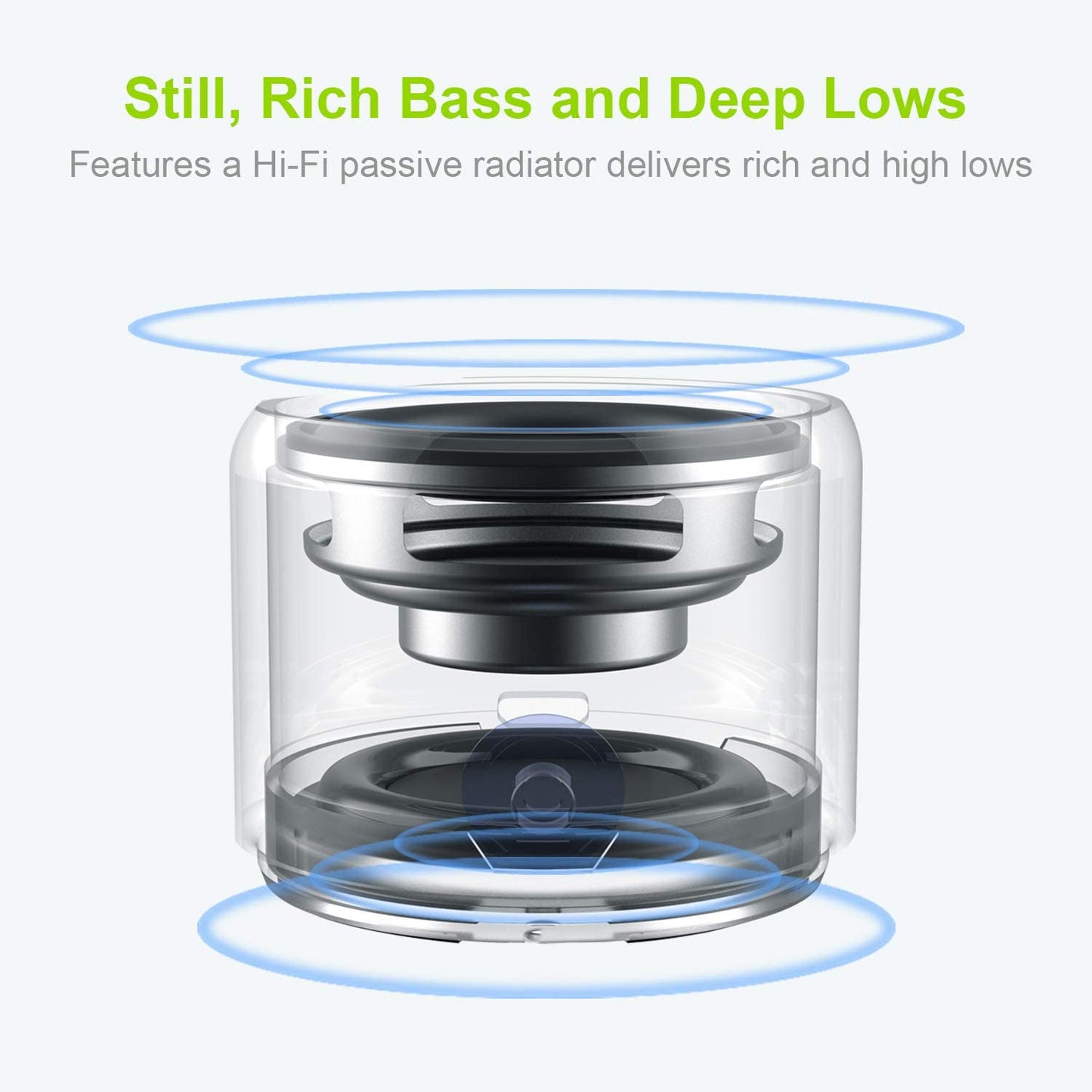 Ewa A106 Pro Mini Bluetooth Speaker With Custom Bass Radiator, Ipx7
