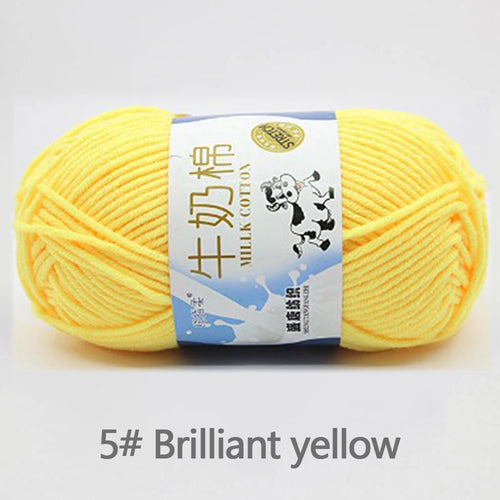 50Gram/Set Milk Cotton Yarn Crochet Line High-quality 5 Strand Milk