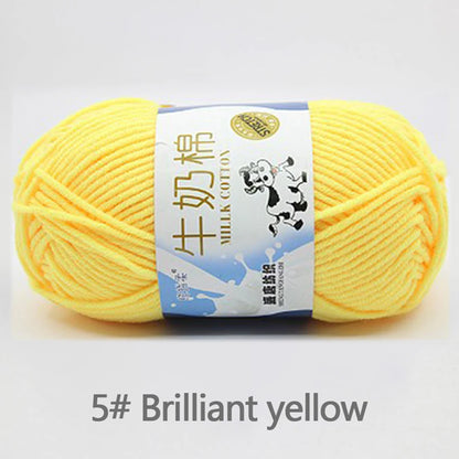 50Gram/Set Milk Cotton Yarn Crochet Line High-quality 5 Strand Milk