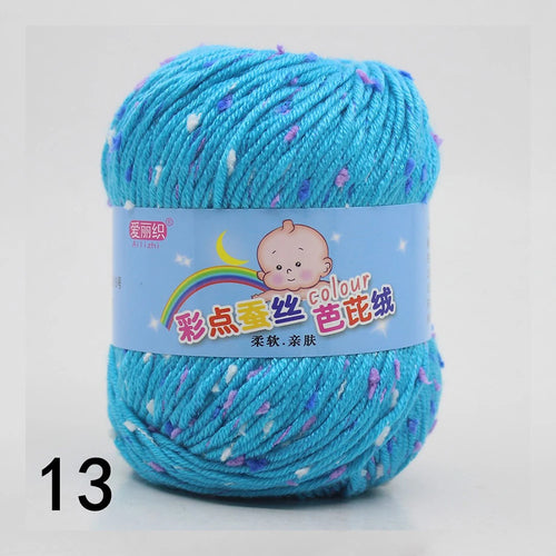 50g Colored Dot Silk Fancy Wool High Quality Baby Cotton Cashmere Yarn