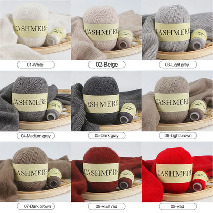 QJH 50+20g Cashmere Yarn Knitting Hand-knitted High-grade Worsted