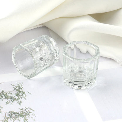 1pcs Nail Crystal Glass Nail Cup Acrylic Liquid Dappen Dish Clear Bowl