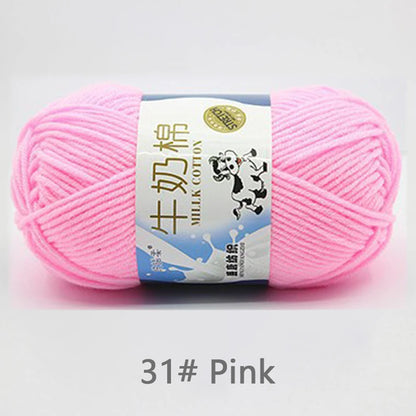 50Gram/Set Milk Cotton Yarn Crochet Line High-quality 5 Strand Milk