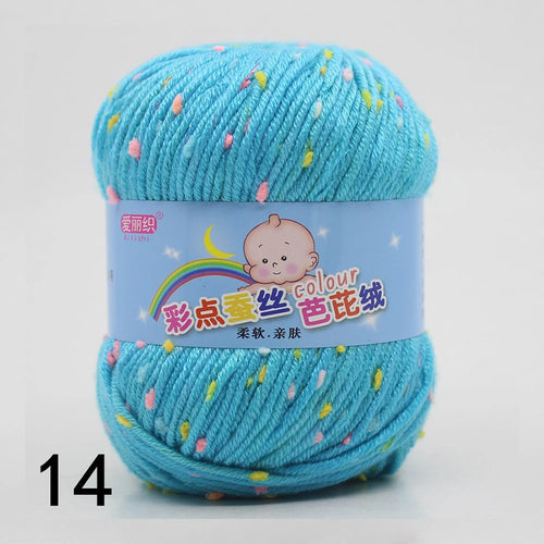 50g Colored Dot Silk Fancy Wool High Quality Baby Cotton Cashmere Yarn