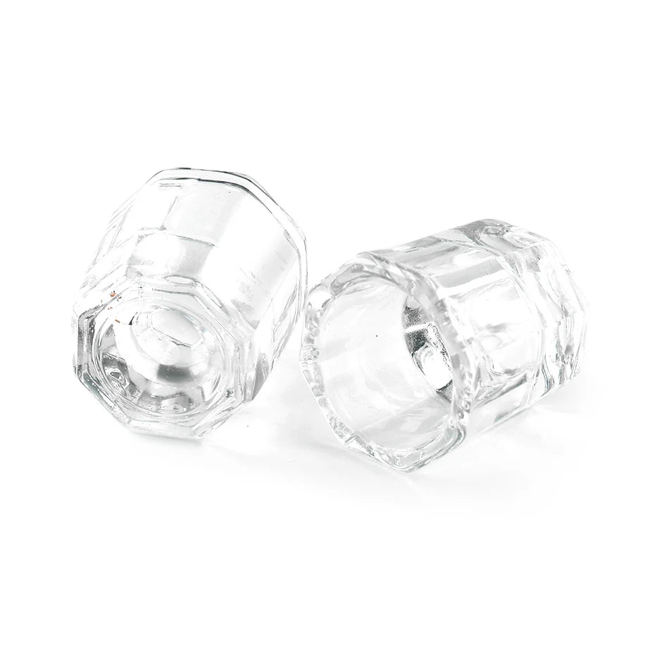 1pcs Nail Crystal Glass Nail Cup Acrylic Liquid Dappen Dish Clear Bowl