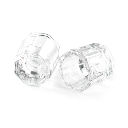 1pcs Nail Crystal Glass Nail Cup Acrylic Liquid Dappen Dish Clear Bowl