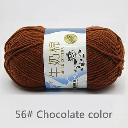 50Gram/Set Milk Cotton Yarn Crochet Line High-quality 5 Strand Milk
