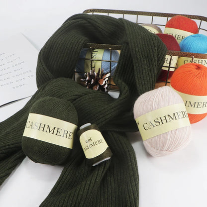 QJH 50+20g Cashmere Yarn Knitting Hand-knitted High-grade Worsted