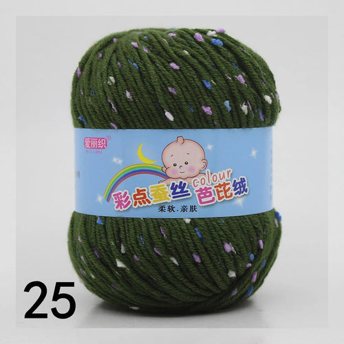 50g Colored Dot Silk Fancy Wool High Quality Baby Cotton Cashmere Yarn