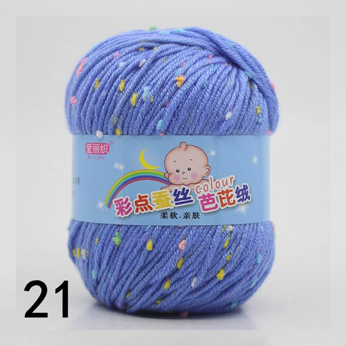 50g Colored Dot Silk Fancy Wool High Quality Baby Cotton Cashmere Yarn