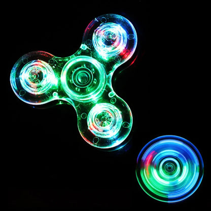 Luminous LED light Fidget Spinner Hand Top Spinners Glow in Dark Light