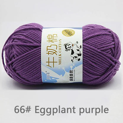 50Gram/Set Milk Cotton Yarn Crochet Line High-quality 5 Strand Milk