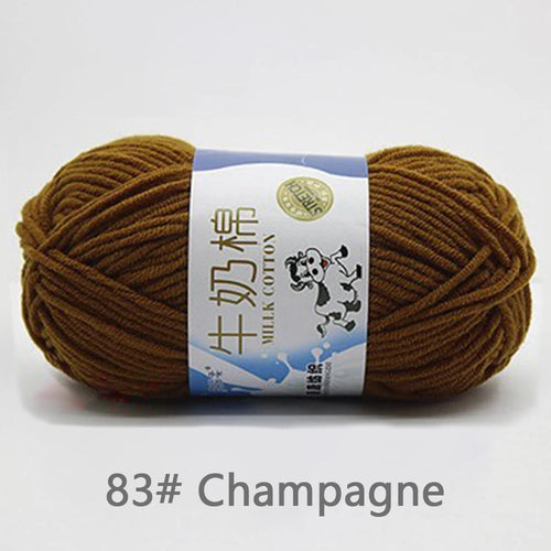 50Gram/Set Milk Cotton Yarn Crochet Line High-quality 5 Strand Milk