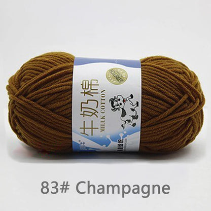 50Gram/Set Milk Cotton Yarn Crochet Line High-quality 5 Strand Milk