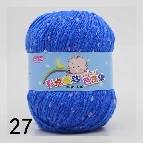 50g Colored Dot Silk Fancy Wool High Quality Baby Cotton Cashmere Yarn