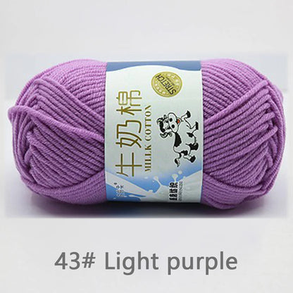 50Gram/Set Milk Cotton Yarn Crochet Line High-quality 5 Strand Milk