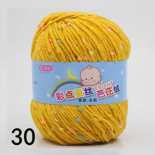 50g Colored Dot Silk Fancy Wool High Quality Baby Cotton Cashmere Yarn