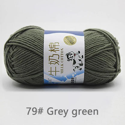 50Gram/Set Milk Cotton Yarn Crochet Line High-quality 5 Strand Milk