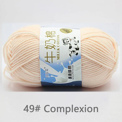 50Gram/Set Milk Cotton Yarn Crochet Line High-quality 5 Strand Milk