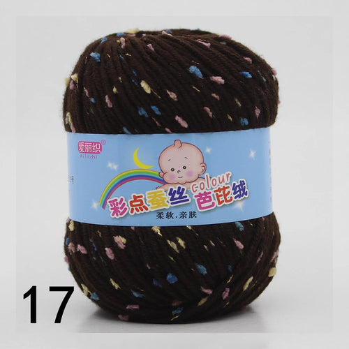 50g Colored Dot Silk Fancy Wool High Quality Baby Cotton Cashmere Yarn