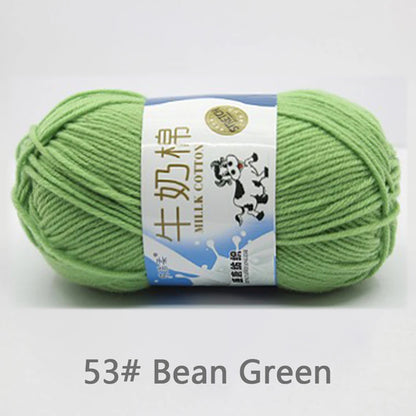 50Gram/Set Milk Cotton Yarn Crochet Line High-quality 5 Strand Milk