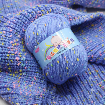 50g Colored Dot Silk Fancy Wool High Quality Baby Cotton Cashmere Yarn