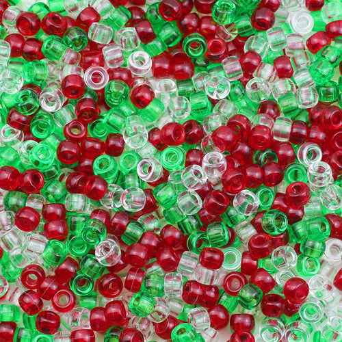 100/200/400pcs 6x9mm Solid Color Large Hole Pony Beads DIY Jewelry