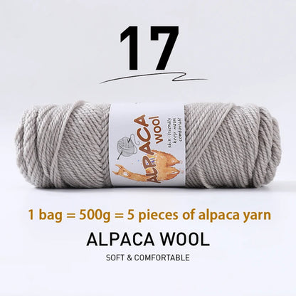 500g High-Quality Alpaca Wool Yarn 245 Thick Wool Yarn Casual Knitting