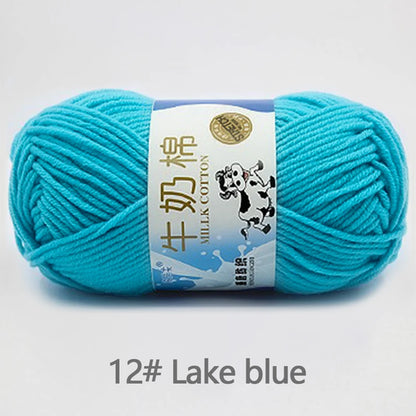 50Gram/Set Milk Cotton Yarn Crochet Line High-quality 5 Strand Milk