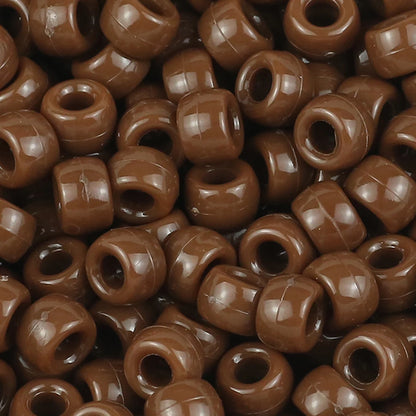 100/200/400pcs 6x9mm Solid Color Large Hole Pony Beads DIY Jewelry