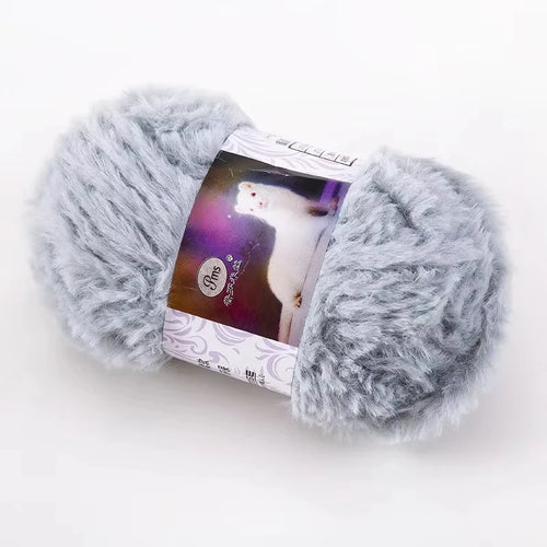 Skeins Faux Fur Yarn Soft Fluffy for Crocheting Fur Mink Hat Hand
