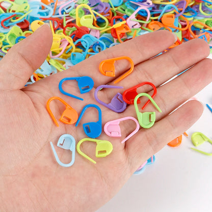 QJH 50/200/500 Pcs Mix Color Knitting/Crochet Stitch Marker