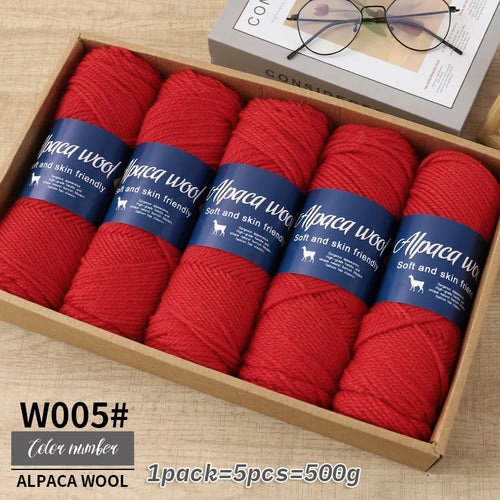 500g alpaca wool yarn, coarse yarn, hand woven to make warm and