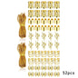 52Pcs Gold Hair Jewelry for Braids Accessories contain Hair Ropes For