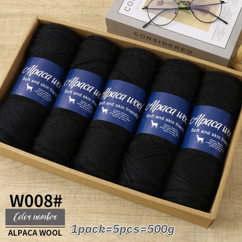 500g alpaca wool yarn, coarse yarn, hand woven to make warm and