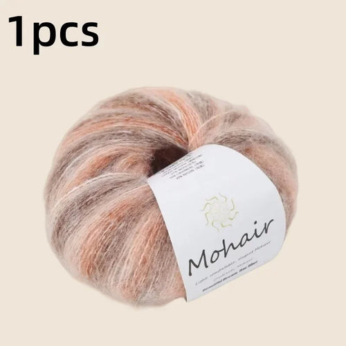 Gradient Mohair Soft Cotton Yarn DIY Crochet Hand Knitting Yarn