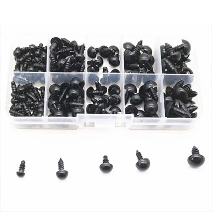 150pcs DIY Doll Safety Eyes Multiple Sizes DIY Craft Stuffed Animals