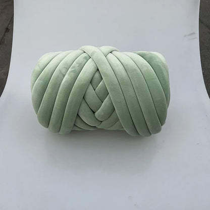 1KG 1000G Super Velvet Chunky Yarn Thick Bulky Giant Thread White Bag