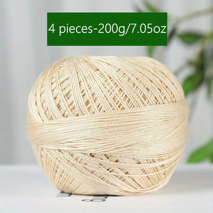 1PC Premium Mercerized Silk Lace Yarn Bundle-Soft, Durable, Vibrant
