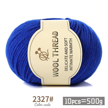 500g 290 Medium Coarse Combed Alpaca Wool Yarn, Autumn and Winter Warm