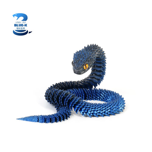New 30cm 3D Printed Snake Decoration 3D Printed Animals Desk