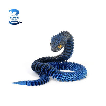 New 30cm 3D Printed Snake Decoration 3D Printed Animals Desk