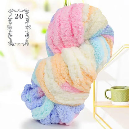 500g of Thick Chenille Yarn for Blankets, Ultra-Soft, Thick, Fluffy,